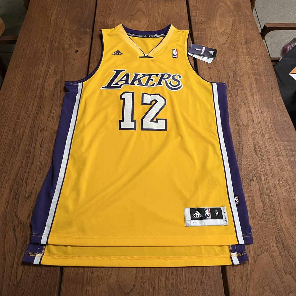 Los Angeles Lakers Jersey Mens Medium NBA Basketball Brown #12 Swingman Adidas